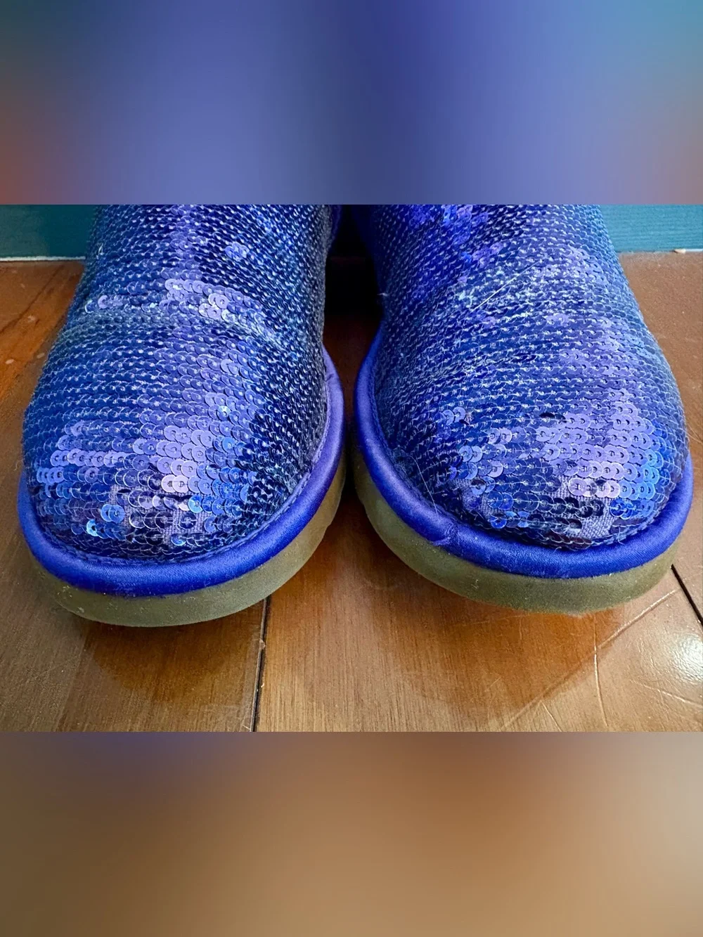UGG Boots Size 7 Purple Sequins Sparkly Uggs